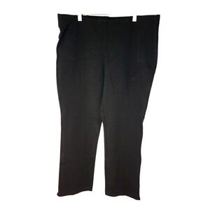 Chico's Ponte Pant Black Faux Pockets Elastic Waist Ankle Stretch 2.5 Petite/LG